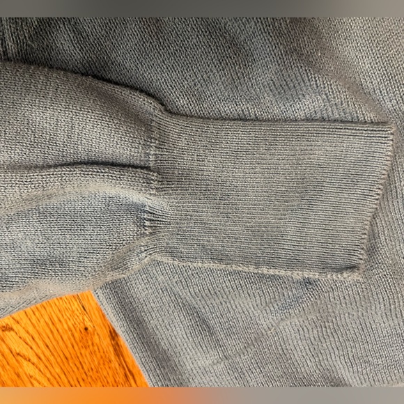 Vintage Michael Thomas Threadtex Sea Island Cotton Light Blue V-neck Sweater XL - Picture 7 of 8